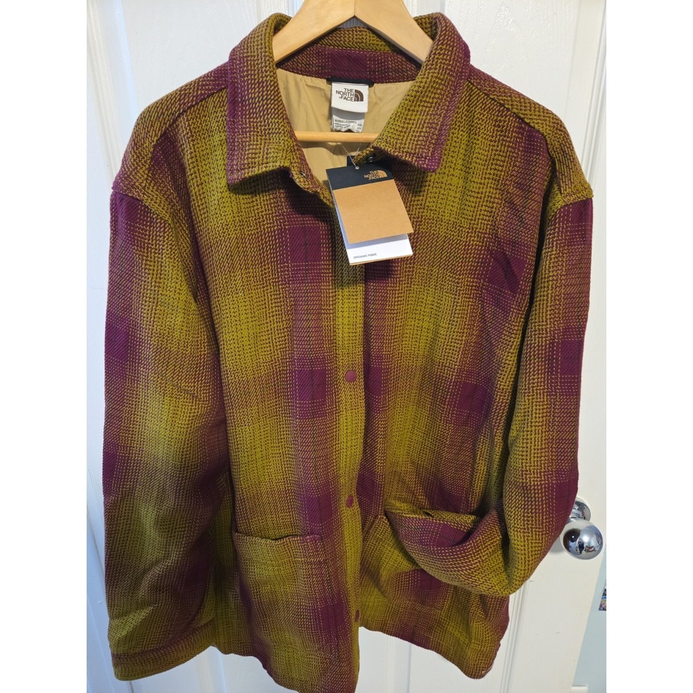 The North Face Women's Valley Twill Utility Jacket XXL Boysenberry Plaid NWT